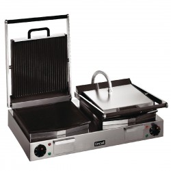 Lincat Lynx 400 Dubbele Contactgrill Groef/Groef LPG2 - RVS