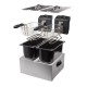 Tristar Dubbele Frituurpan FR-6937 - 2 x 3L RVS Zilver