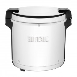 Buffalo rijstwarmer 21L – professionele rijstkoker zilver