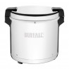 Buffalo rijstwarmer 21L – professionele rijstkoker zilver