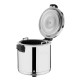 Buffalo rijstwarmer 21L – professionele rijstkoker zilver