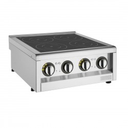 Buffalo 600 Serie Inductiekookplaat 4 Zones RVS - 2x 3kW Aanrechtmodel