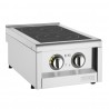 Buffalo 600-Serie Inductiekookplaat Dubbele Zone 3 kW RVS Zilver