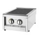 Buffalo 600-Serie Inductiekookplaat Dubbele Zone 3 kW RVS Zilver