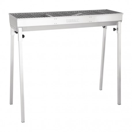Buffalo houtskoolbarbecue RVS – Professionele Barbecue 100cm Breed