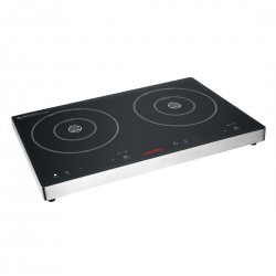 Caterlite dubbele inductiekookplaat 3000W met touchbediening - RVS