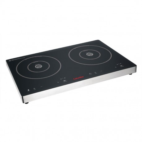 Caterlite dubbele inductiekookplaat 3000W met touchbediening - RVS