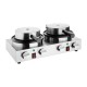 Buffalo Dubbele Ronde Belgische Wafelmaker - RVS Wafelijzer Zilver