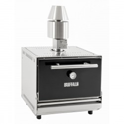 Buffalo Houtskool Oven RVS Zilver – Professionele Convectie Oven