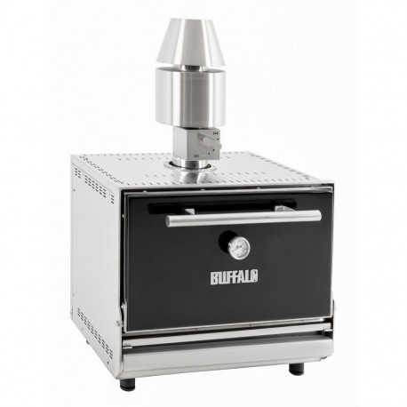 Buffalo Houtskool Oven RVS Zilver – Professionele Convectie Oven