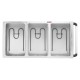 Buffalo mobiele bain-marie trolley 3x 1/1GN | RVS | Zilver