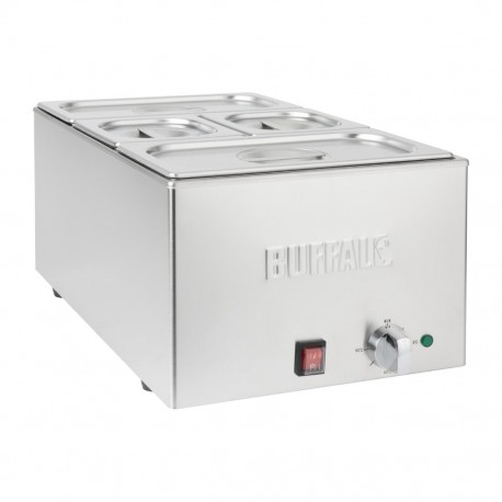 Buffalo bain marie RVS met GN trays – zilver, 21L