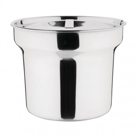 Vogue bain-marie pot met deksel 4L - RVS - Zilver