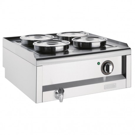 Buffalo 600 Serie 4-Pot Bain Marie RVS Zilver