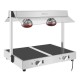 Buffalo food warmer met gantry 2x GN 1/1 – RVS & glas, zilver