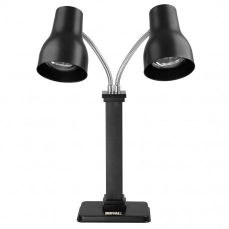 Buffalo Dubbele Warmtelamp Snijstation Mat Zwart 2x250W
