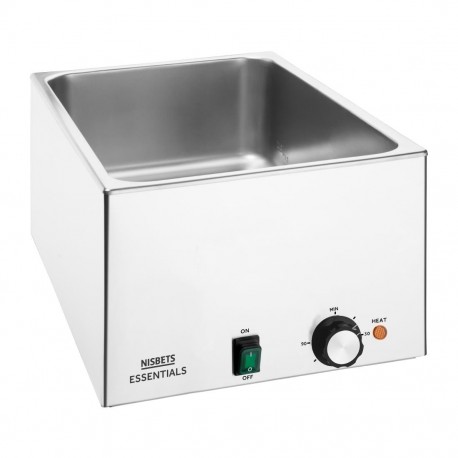 Nisbets Essentials Bain Marie RVS 21L - Voedsel Warmhouden GN 1/1