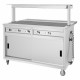 Buffalo mobiele uitgiftewagen met verwarmd bovenblad 4x GN 1/1 - RVS