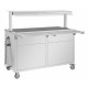 Buffalo mobiele uitgiftewagen met verwarmd bovenblad 4x GN 1/1 - RVS