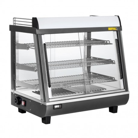 Buffalo Voor- en Achterdeur Verwarmde Vitrine 96L - Grijs