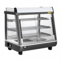 Buffalo Voor- en Achterdeur Verwarmde Vitrine 96L - Grijs