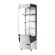 Buffalo slanke verwarmde multideck – warmhoudvitrine RVS & glas, zilver