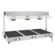 Buffalo warmhoudplaat met warmtelamp 3x GN 1/1 – RVS & Glas