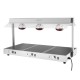 Buffalo warmhoudplaat met warmtelamp 3x GN 1/1 – RVS & Glas