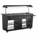 Buffalo Warmhoud Buffet Bar Zwart - Bain-Marie Saladebar 4x GN1/1