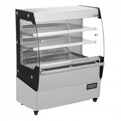Buffalo Vrijstaande Verwarmde Vitrinekast – RVS & Glas – 200L – Zwart