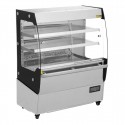 Buffalo Vrijstaande Verwarmde Vitrinekast – RVS & Glas – 200L – Zwart
