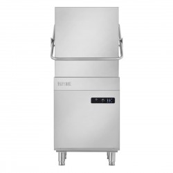 Buffalo Digitale Doorvoervaatwasmachine met Afvoerpomp 9,7kW Drie Fasig – RVS Zilver