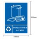 Jantex Slim Bin Label Gemengd Papier & Karton - Blauw