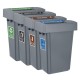 Jantex Slim Bin Label Gemengd Papier & Karton - Blauw