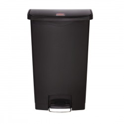 Rubbermaid Slim Jim Front Step pedaalemmer 68L zwart – polyethyleen afvalbak