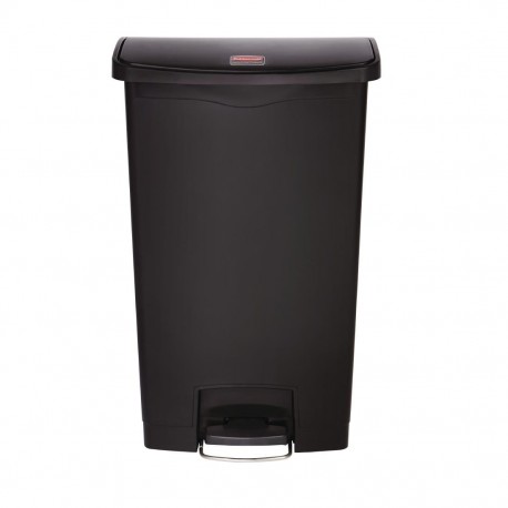 Rubbermaid Slim Jim Front Step pedaalemmer 68L zwart – polyethyleen afvalbak