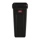 Rubbermaid Slim Jim afvalbak met ventilatiekanalen zwart 60L