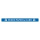 Jantex Slim Bin deksellabel Gemengd Papier & Karton - Blauw