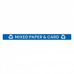 Jantex Slim Bin deksellabel Gemengd Papier & Karton - Blauw