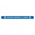 Jantex Slim Bin deksellabel Gemengd Papier & Karton - Blauw