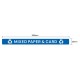 Jantex Slim Bin deksellabel Gemengd Papier & Karton - Blauw