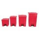 Rubbermaid pedaalemmer rood 87L – duurzame afvalbak van polyethyleen