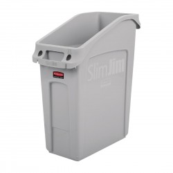 Slim Jim afvalbak grijs 49L | Compacte polyethyleen onderbouwbak