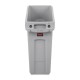 Slim Jim afvalbak grijs 49L | Compacte polyethyleen onderbouwbak