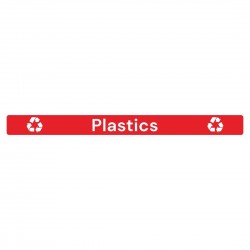 Jantex Slim Bin Label - Rood Papier Afvalbaklabel 360x30mm