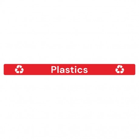 Jantex Slim Bin Label - Rood Papier Afvalbaklabel 360x30mm