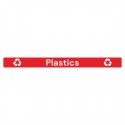 Jantex Slim Bin Label - Rood Papier Afvalbaklabel 360x30mm