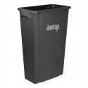 Jantex smalle afvalbak zwart 80L – polypropyleen