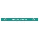 Jantex Slim Bin Label Gemengd Glas - Groen Afvalsticker