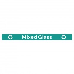 Jantex Slim Bin Label Gemengd Glas - Groen Afvalsticker